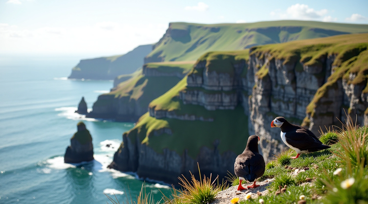 Stunning Kerry coastal cliffs with ocean views and natural landscape