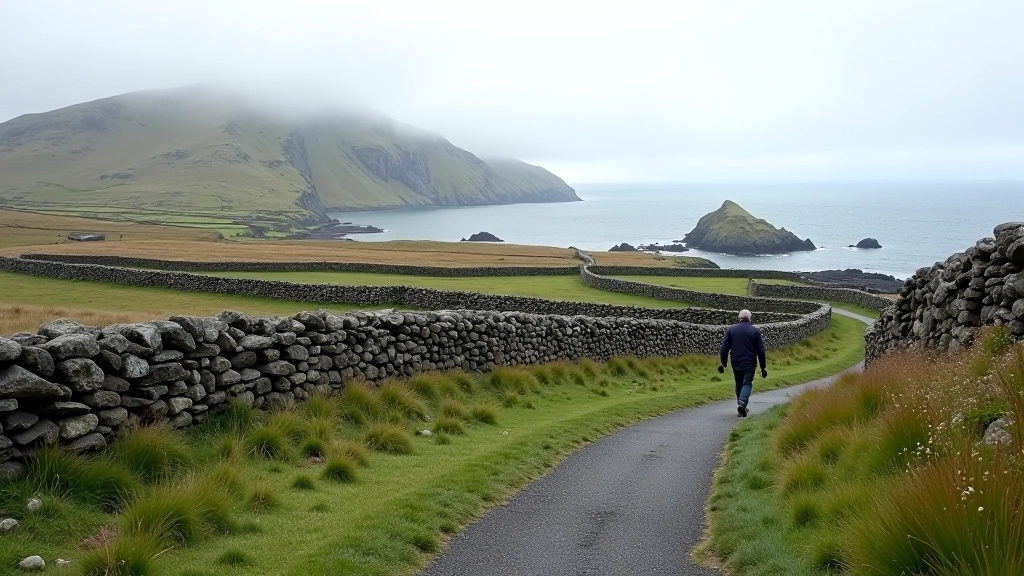 Valentia Island slate quarry ruins