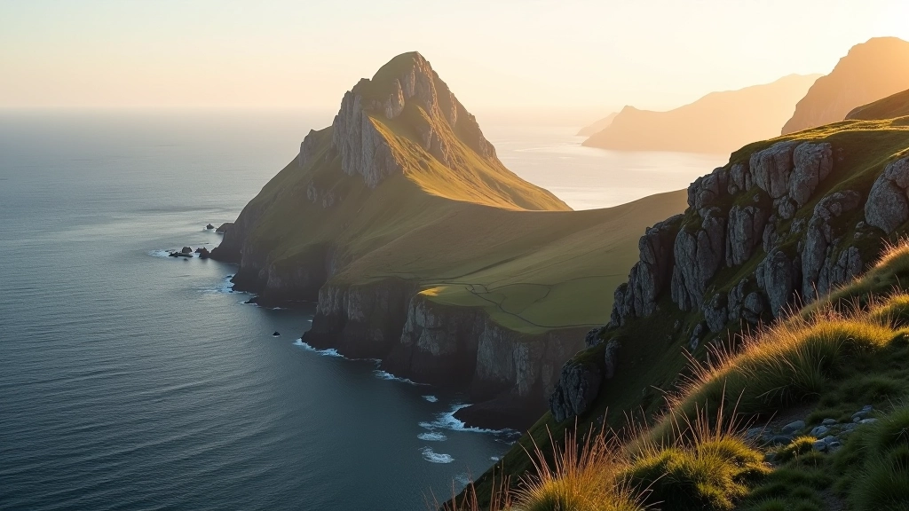 Skellig Michael island viewed from Kerry mainland